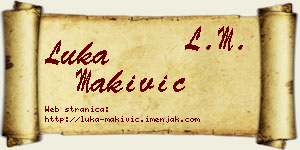 Luka Makivić vizit kartica